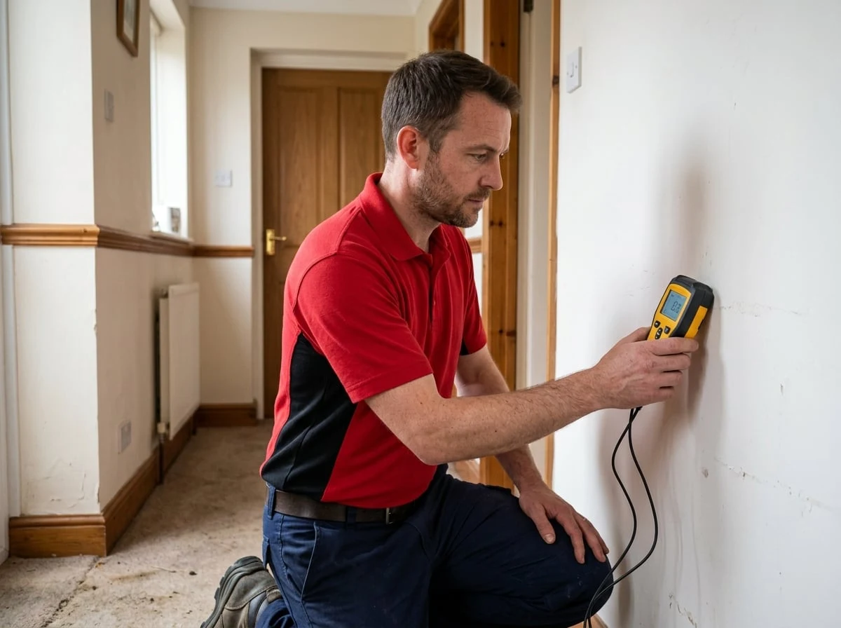 Chiswick Plumbers 247 engineer using leak detection equipment in Chiswick